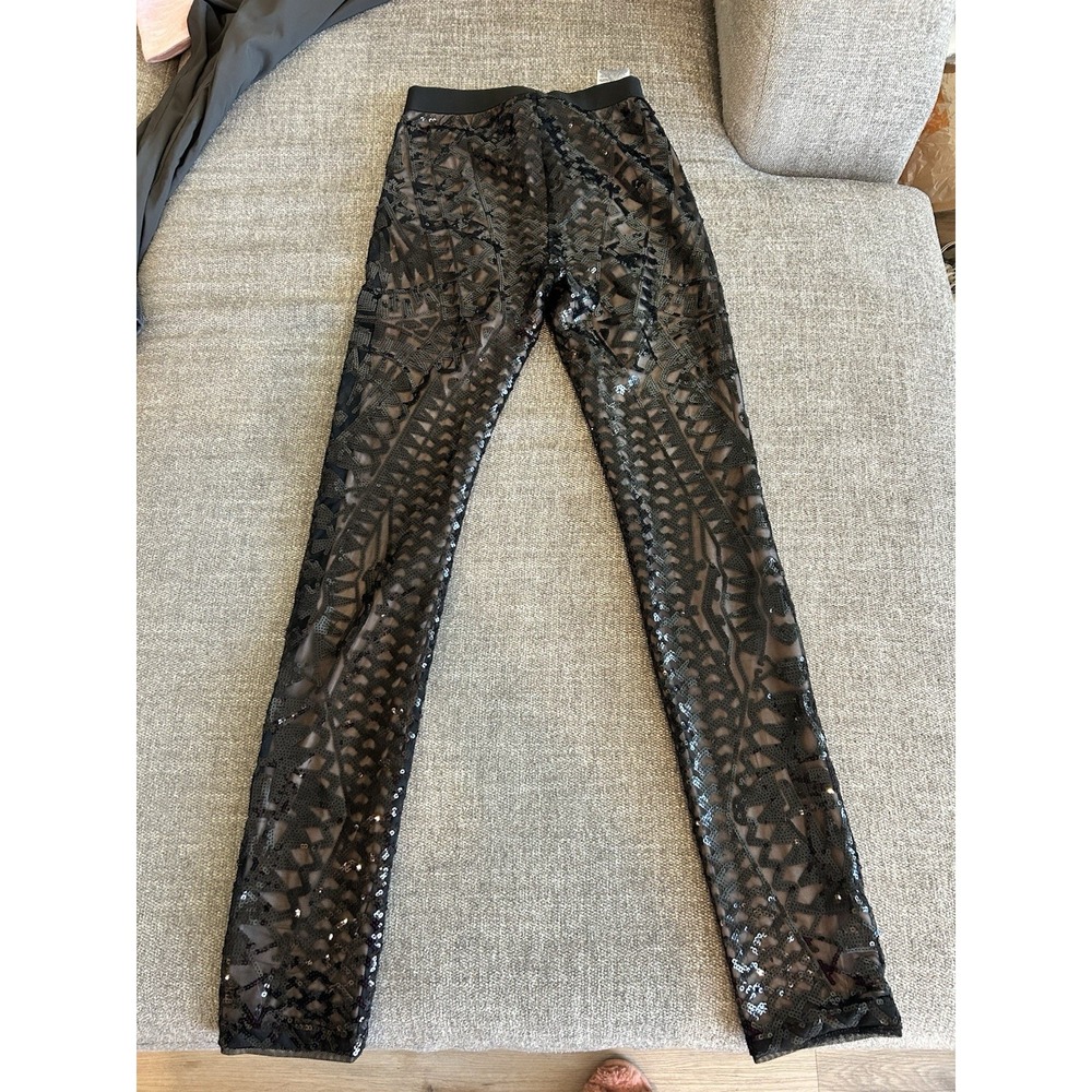 BCBG Sequin Sparkle Leggings Size XXS - Picture 3 of 3